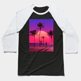 Vaporwave Sunset VI Baseball T-Shirt